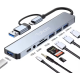 Tohom Tohom USB-Hub 8 в 1 USB 3.2 Gen 1 для SD, microSD, USB 2.0, USB 3.0