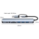 Tohom Tohom USB-Hub 8 в 1 USB 3.2 Gen 1 для SD, microSD, USB 2.0, USB 3.0