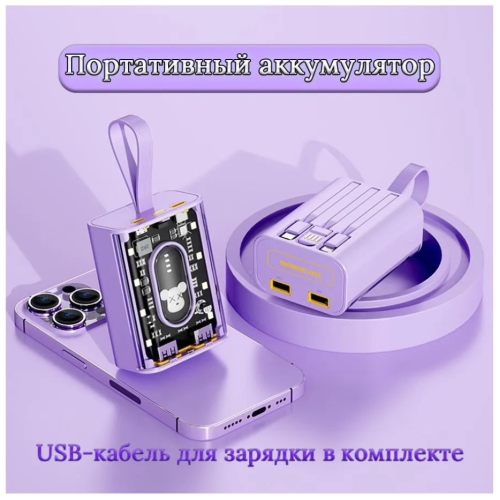 Внешний аккумулятор ZFR-PB58 5000 мАч фиолетовый