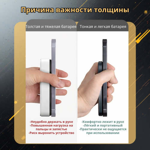 Внешний аккумулятор SJRC F20S + кабель + подставка 5000 мАч 15 Вт черный