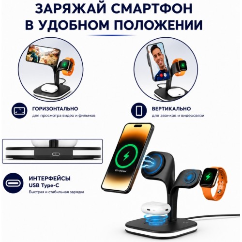 Tohom GlowMag USB Type-C 15 Вт черный