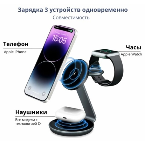 Tohom OJD-102 USB Type-C 15 Вт черный