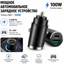 Tohom B01 USB 100 Вт черный