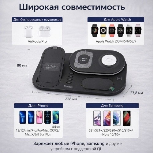 Tohom A06 USB Type-C 30 Вт черный