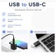 Переходник Tohom USB 3.0 (F), USB TypeC (M), 0.05 м, черный