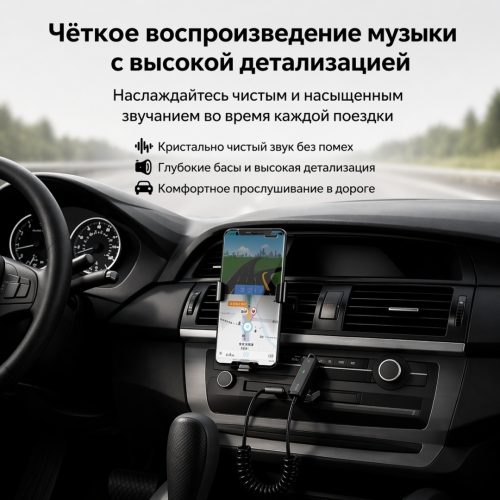 Кабель Tohom 3.5 mm jack - USB