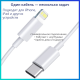 Кабель USB TypeC (M), Lightning (M), 1 м, белый