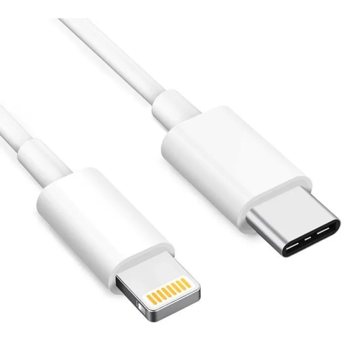 Кабель USB TypeC (M), Lightning (M), 1 м, белый