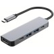 Док-станция Tohom USB-Hub 5 в 1 серый