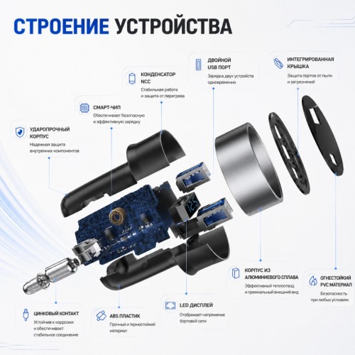 Tohom-3.0 USB Type-C 15 Вт черный