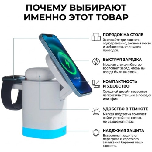 Tohom T15 USB Type-C 15 Вт белый